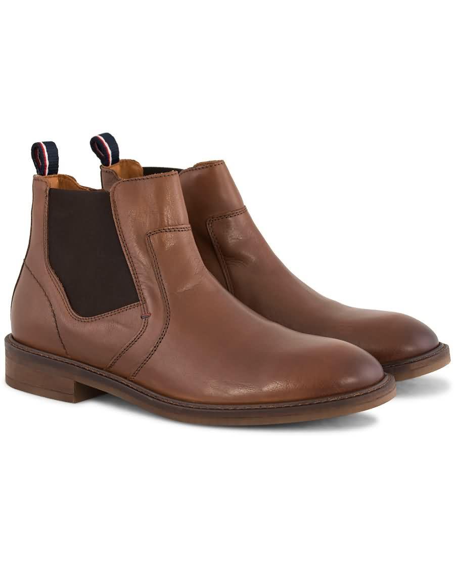 tommy hilfiger rounder chealsea boot cognac calf Style Rimelig invv3